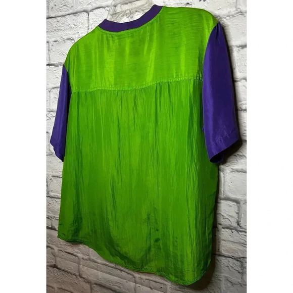 Vintage 80s 100% silk SK & Company 2pc top set, M. - Picture 13 of 13